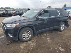 Salvage cars for sale at Woodhaven, MI auction: 2020 Chevrolet Traverse LT