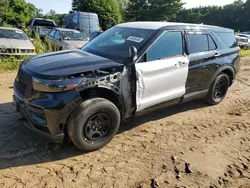 Salvage cars for sale at North Billerica, MA auction: 2021 Ford Explorer Police Interceptor