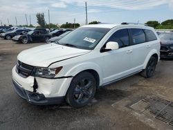 Salvage cars for sale at Miami, FL auction: 2018 Dodge Journey Crossroad