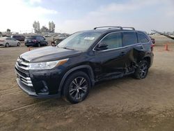 Salvage cars for sale at San Diego, CA auction: 2018 Toyota Highlander LE