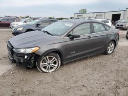 Salvage cars for sale at Kansas City, KS auction: 2018 Ford Fusion SE Hybrid