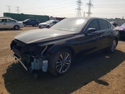 Salvage cars for sale at Elgin, IL auction: 2018 Infiniti Q50 Luxe