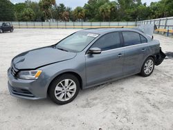 Salvage cars for sale at Fort Pierce, FL auction: 2015 Volkswagen Jetta SE