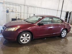 Salvage cars for sale from Copart Avon, MN: 2009 Honda Accord EXL