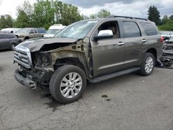 Salvage cars for sale at Portland, OR auction: 2011 Toyota Sequoia Platinum