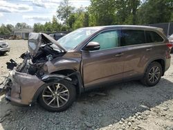 Salvage cars for sale at Waldorf, MD auction: 2019 Toyota Highlander SE