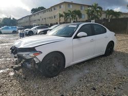 Salvage cars for sale at Opa Locka, FL auction: 2019 Alfa Romeo Giulia TI