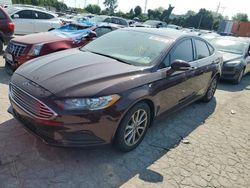 Salvage cars for sale at Sikeston, MO auction: 2017 Ford Fusion SE