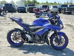 Salvage motorcycles for sale at Duryea, PA auction: 2024 Yamaha YZFR3 A