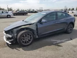 Salvage cars for sale from Copart Rancho Cucamonga, CA: 2022 Tesla Model 3