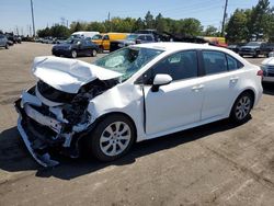 Salvage cars for sale from Copart Denver, CO: 2022 Toyota Corolla LE