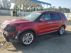 Salvage cars for sale at Spartanburg, SC auction: 2019 Ford Explorer Limited