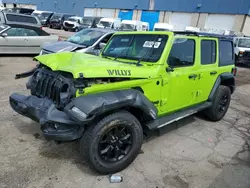 Jeep salvage cars for sale: 2021 Jeep Wrangler Unlimited Sport