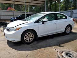 Salvage cars for sale at Austell, GA auction: 2012 Honda Civic LX