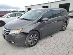 Salvage cars for sale at Kansas City, KS auction: 2015 Honda Odyssey Touring