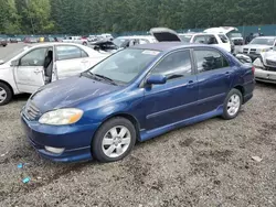 Salvage cars for sale from Copart Graham, WA: 2003 Toyota Corolla CE