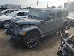 Jeep salvage cars for sale: 2021 Jeep Wrangler Unlimited Rubicon 4XE