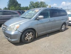 Honda salvage cars for sale: 2007 Honda Odyssey EXL