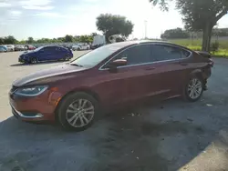 Salvage cars for sale at Orlando, FL auction: 2016 Chrysler 200 Limited