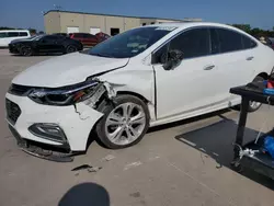 Chevrolet salvage cars for sale: 2016 Chevrolet Cruze Premier