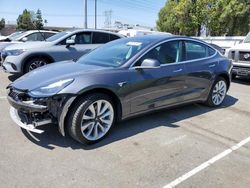 Salvage cars for sale at Rancho Cucamonga, CA auction: 2018 Tesla Model 3