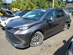 Salvage cars for sale at Marlboro, NY auction: 2022 Toyota Sienna XLE