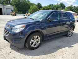 Salvage cars for sale at Mendon, MA auction: 2016 Chevrolet Equinox LS