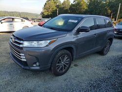 Salvage cars for sale at Concord, NC auction: 2019 Toyota Highlander SE