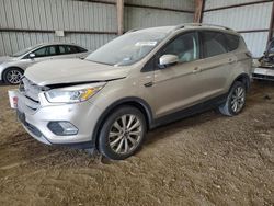 Salvage cars for sale from Copart Houston, TX: 2017 Ford Escape Titanium