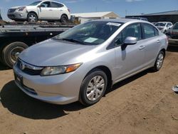 Salvage cars for sale at Brighton, CO auction: 2012 Honda Civic LX