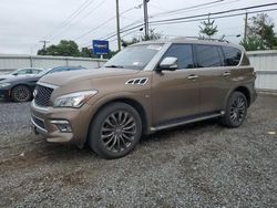 Salvage cars for sale at Hillsborough, NJ auction: 2016 Infiniti QX80