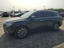 Salvage cars for sale at Indianapolis, IN auction: 2014 Acura MDX Technology