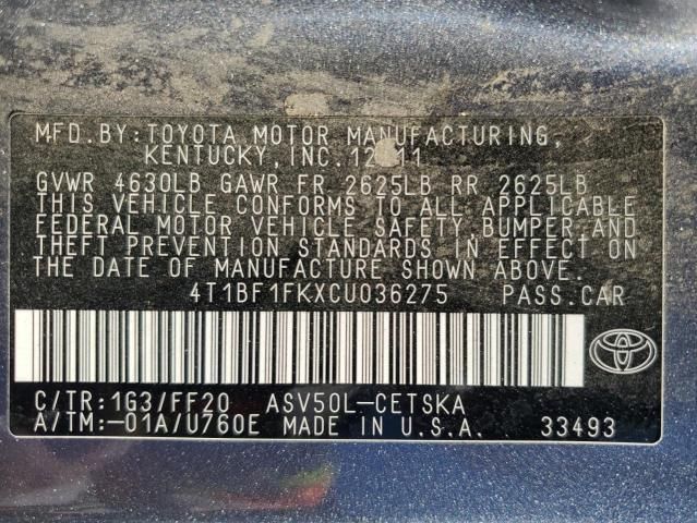 2012 Toyota Camry Base