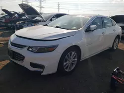 Chevrolet salvage cars for sale: 2017 Chevrolet Malibu LT