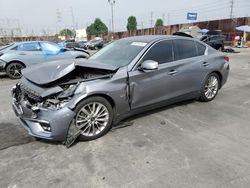 Salvage cars for sale at Wilmington, CA auction: 2019 Infiniti Q50 Luxe