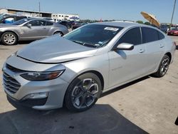 Salvage cars for sale from Copart Grand Prairie, TX: 2022 Chevrolet Malibu LT