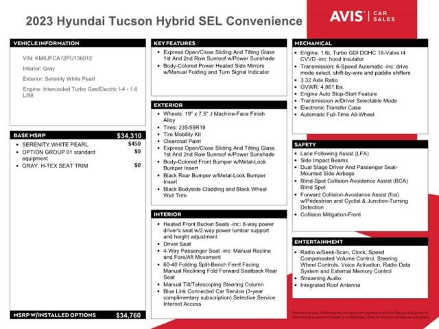 2023 Hyundai Tucson SEL Convenience