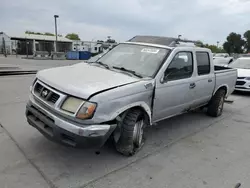 Salvage cars for sale at Sacramento, CA auction: 2000 Nissan Frontier Crew Cab XE