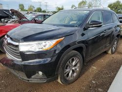 Salvage cars for sale from Copart Elgin, IL: 2014 Toyota Highlander XLE