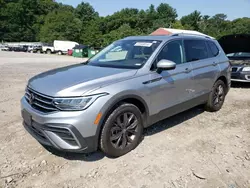 Salvage cars for sale at Mendon, MA auction: 2022 Volkswagen Tiguan SE