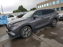 Salvage cars for sale at Littleton, CO auction: 2022 Toyota Highlander XLE