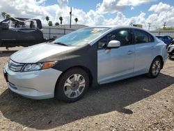 Salvage cars for sale from Copart Mercedes, TX: 2012 Honda Civic Hybrid