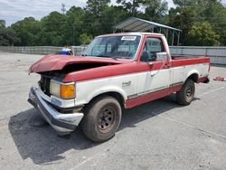 Salvage cars for sale at Savannah, GA auction: 1990 Ford F150