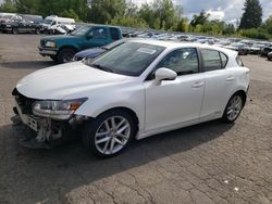 Salvage cars for sale at Portland, OR auction: 2016 Lexus CT 200