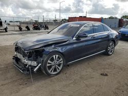 Salvage cars for sale at Homestead, FL auction: 2017 Mercedes-Benz C300