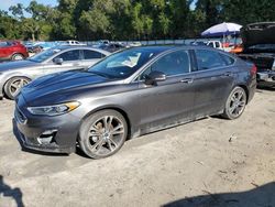 Salvage cars for sale at Ocala, FL auction: 2020 Ford Fusion Titanium