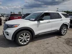 Salvage cars for sale at Indianapolis, IN auction: 2022 Ford Explorer Platinum