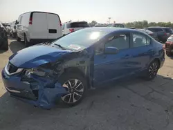 Salvage cars for sale at Indianapolis, IN auction: 2014 Honda Civic EX