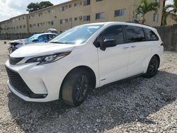 Salvage cars for sale at Opa Locka, FL auction: 2021 Toyota Sienna XSE