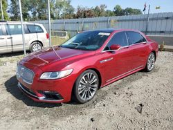 Lincoln Continental Reserve salvage cars for sale: 2017 Lincoln Continental Reserve